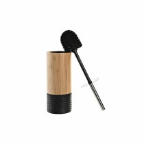 Toilet Brush DKD Home Decor Black Natural Bamboo 10 x 10 x 36,8 cm