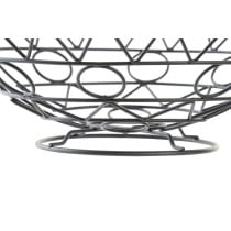 Coupe à fruits DKD Home Decor Noir Métal Aluminium Géométrique 28 x 28 x 10 cm