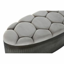 Bench DKD Home Decor Beige Metal Polyester Dark brown (121 x 44 x 47,5 cm)