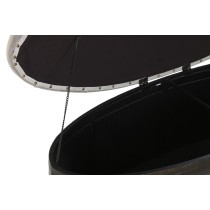 Bench DKD Home Decor Beige Metal Polyester Dark brown (121 x 44 x 47,5 cm)
