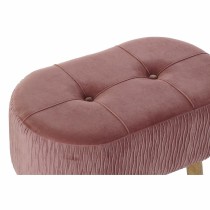 Banquette DKD Home Decor   Naturel Rose Bois Velours (60 x 35 x 36 cm)