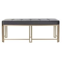 Bench DKD Home Decor   Grey Metal Velvet (120 x 40 x 47 cm)