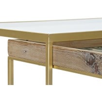 Jeu de 2 tables DKD Home Decor Doré Naturel Bois Métal Verre 90 x 60 x 45 cm