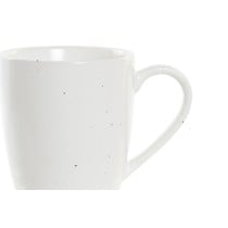 Ensemble de 4 mugs DKD Home Decor Blanc Naturel Bois d'hévéa Grès 300 ml 19 x 13 x 31 cm