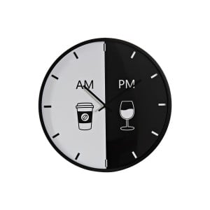 Horloge Murale DKD Home Decor Blanc Noir Métal Moderne 60 x 4 x 60 cm (2 Unités)