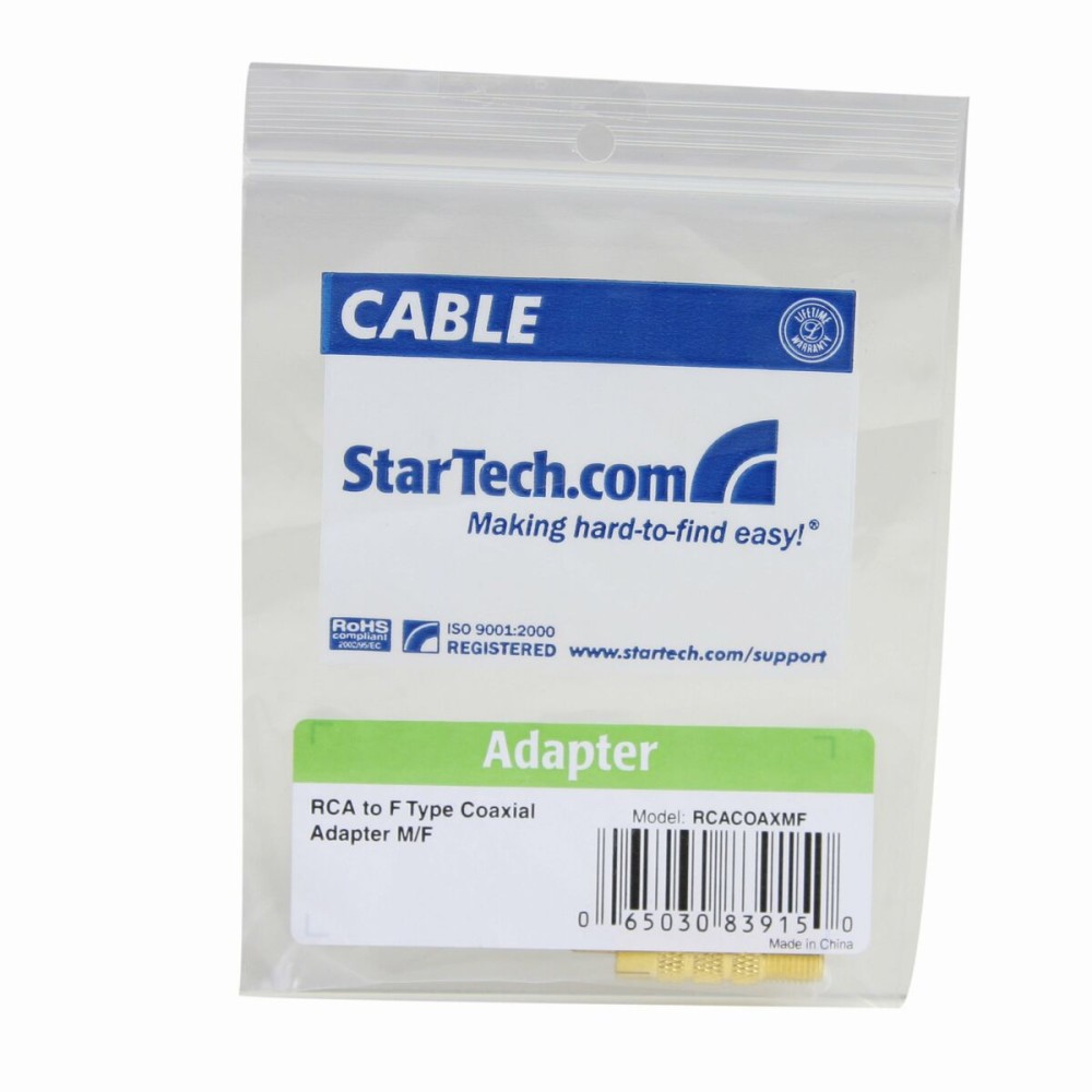 RCA-Adapte Startech RCACOAXMF            Gelb