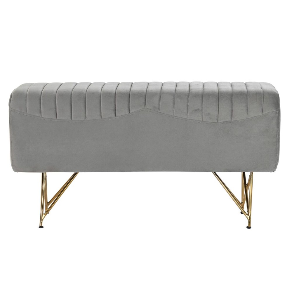 Bench DKD Home Decor   90 x 31 x 47 cm Grey Golden Metal