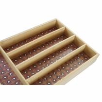 Besteckkasten DKD Home Decor Bambus Kolonial Afrikaner 25,5 x 35,5 x 5 cm (2 Stück)