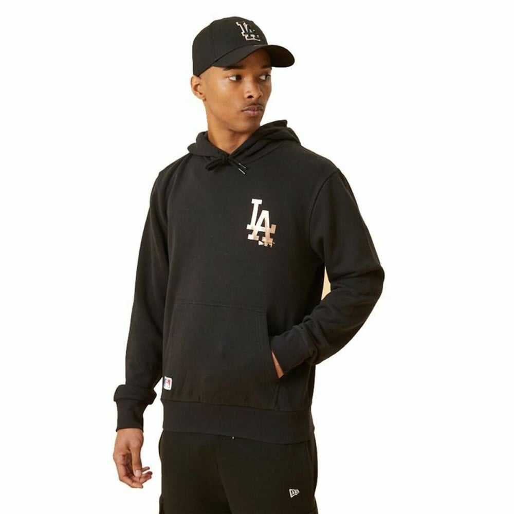 Sweat sans capuche homme  LA Dodger Metallic Logo New Era Noir