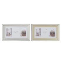 Cadre photo DKD Home Decor Verre polystyrène Doré Argenté Traditionnel 47 x 2 x 29 cm (2 Unités)