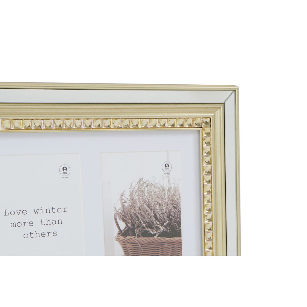 Photo frame DKD Home Decor Luxury Golden Silver Crystal polystyrene Traditional 46,5 x 2 x 28,5 cm (2 Units)