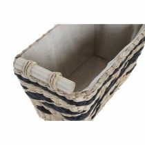 Basket set DKD Home Decor Polyester Colonial Fibre (38 x 26 x 24 cm)