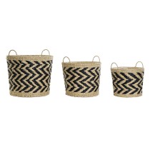 Basket set DKD Home Decor Fibre (40 x 40 x 35 cm)