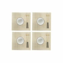 Sushi-Set DKD Home Decor Bambus Steingut Weiß Orientalisch 14,5 x 14,5 x 31 cm (16 Stücke)