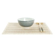 Set de sushi DKD Home Decor 14,5 x 14,5 x 31 cm Vert Grès Oriental (16 Pièces)