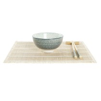Sushi-Set DKD Home Decor 14,5 x 14,5 x 31 cm grün Steingut Orientalisch (16 Stücke)