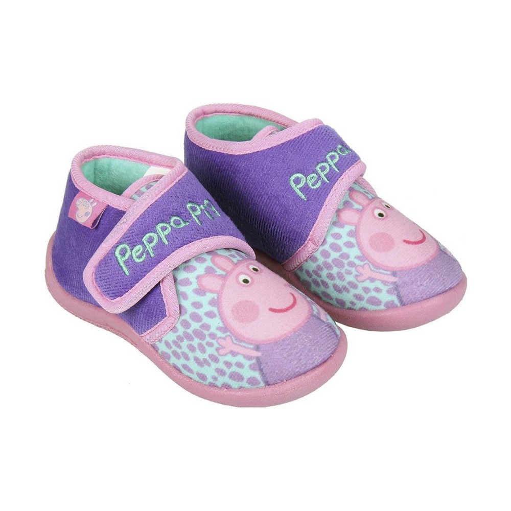 3D House Slippers Peppa Pig Pink Purple