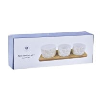 Ensemble à apértif DKD Home Decor Bambou Grès Volets 3 Pièces 4 Pièces 28 x 9,7 x 1,5 cm