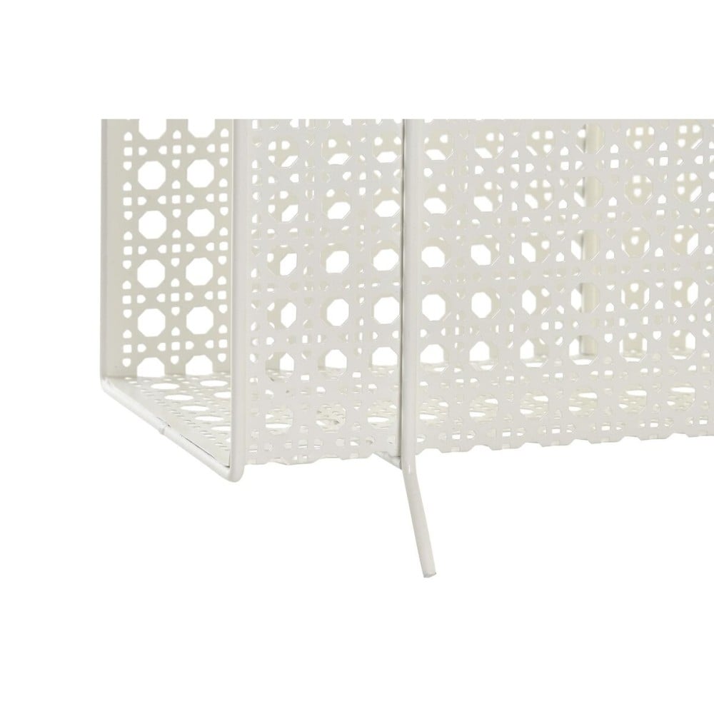 Porte-revues DKD Home Decor Blanc Naturel Métal osier Boho 36,5 x 15 x 41 cm