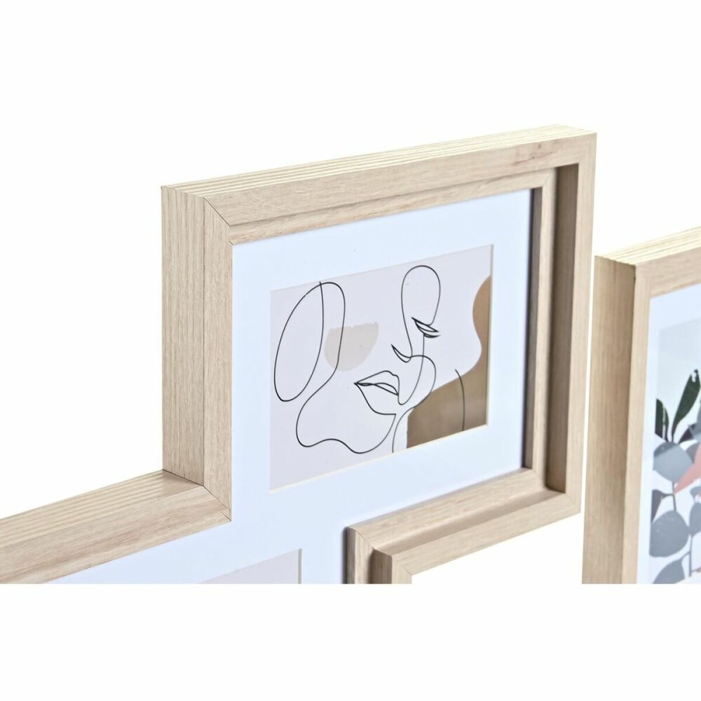 Porte photos mural DKD Home Decor Urban Verre Naturel Multicouleur Bois MDF (40 x 1,5 x 50 cm)