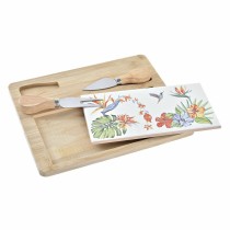 Cheeseboard DKD Home Decor Bamboo Stoneware 24,5 x 20 x 1,2 cm (4 Units)