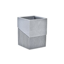 Zahnbürstenhalter DKD Home Decor Grau Harz 7,6 x 7,6 x 10 cm