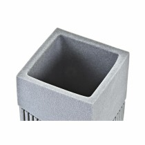 Zahnbürstenhalter DKD Home Decor Grau Harz 7,6 x 7,6 x 10 cm