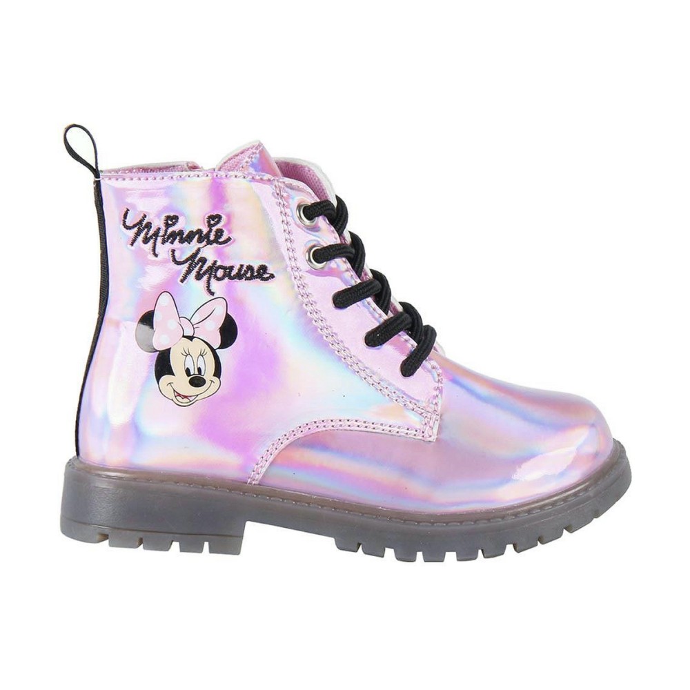 Bottes du quotidien pour enfants Minnie Mouse Rose Lumières LED