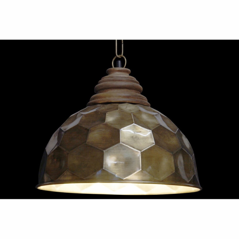 Ceiling Light DKD Home Decor Golden Wood Metal 50 W 39 x 39 x 34 cm