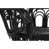 Chaise de jardin DKD Home Decor 96 x 66 x 145 cm 96 x 66 x 140 cm Noir Blanc