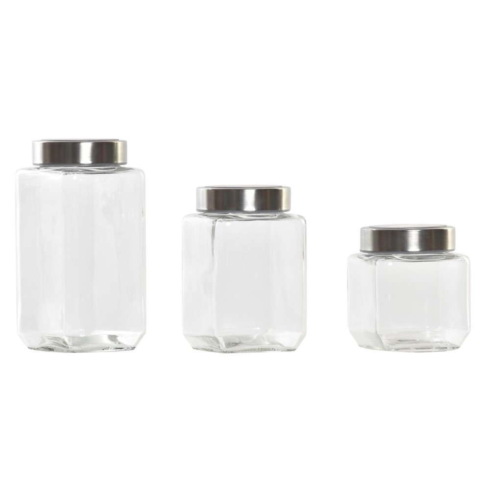 Set mit 3 Kanistern DKD Home Decor 750 ml 8,5 x 8,5 x 18 cm