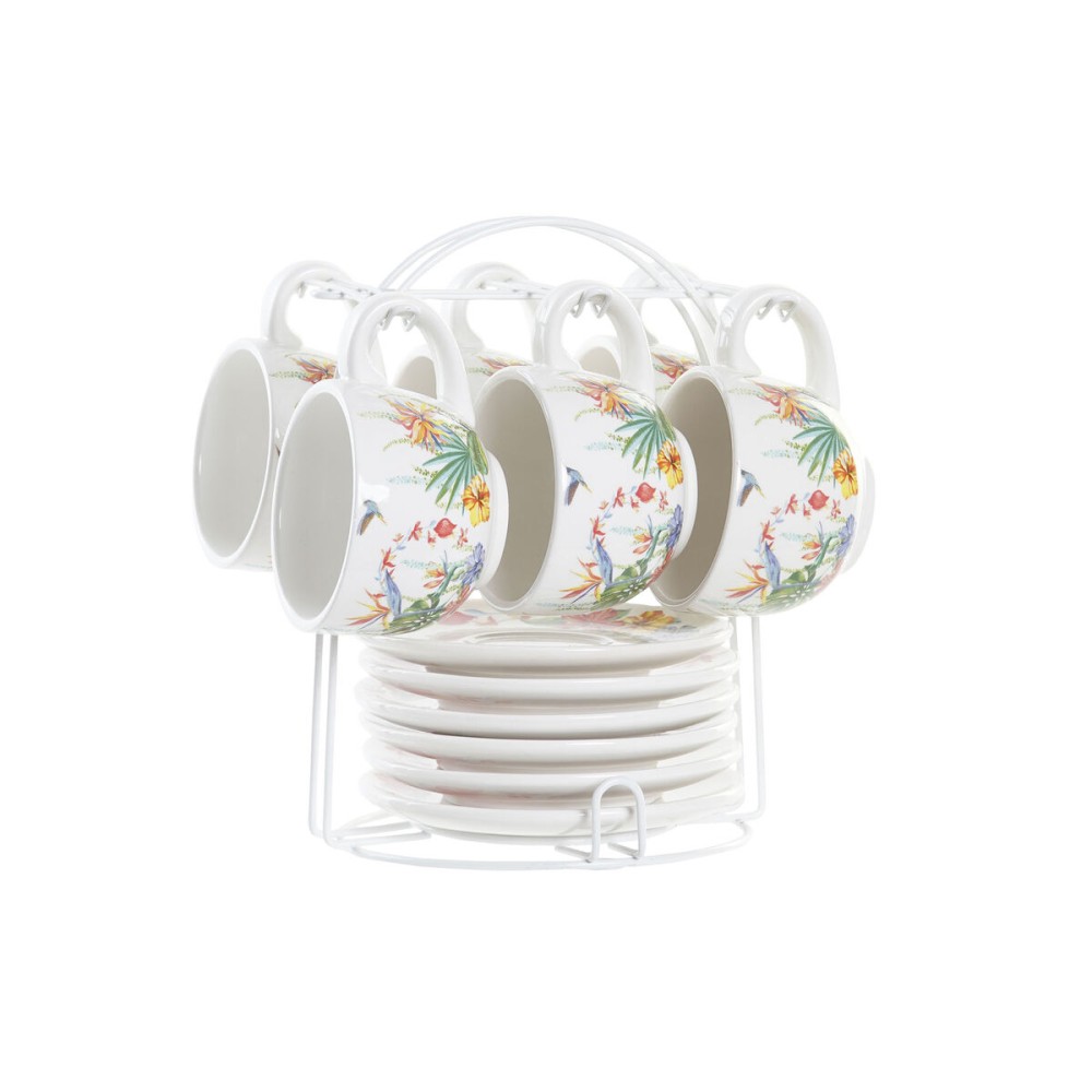Satz von Kaffeetassen DKD Home Decor Bunt Dolomite 180 ml