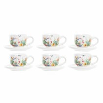 Satz von Kaffeetassen DKD Home Decor Bunt Dolomite 180 ml