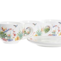 Satz von Kaffeetassen DKD Home Decor Bunt Dolomite 180 ml