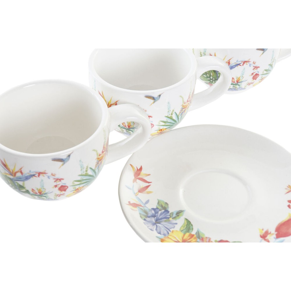 Satz von Kaffeetassen DKD Home Decor Bunt Dolomite 180 ml