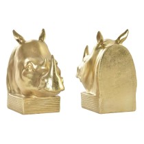 Bookend DKD Home Decor Rhinoceros Golden Resin Colonial 15 x 7,5 x 14,5 cm