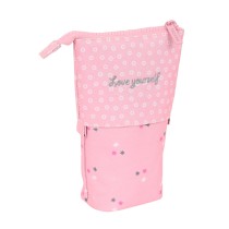 Pencil Holder Case Safta Love Yourself Pink (32 Pieces)