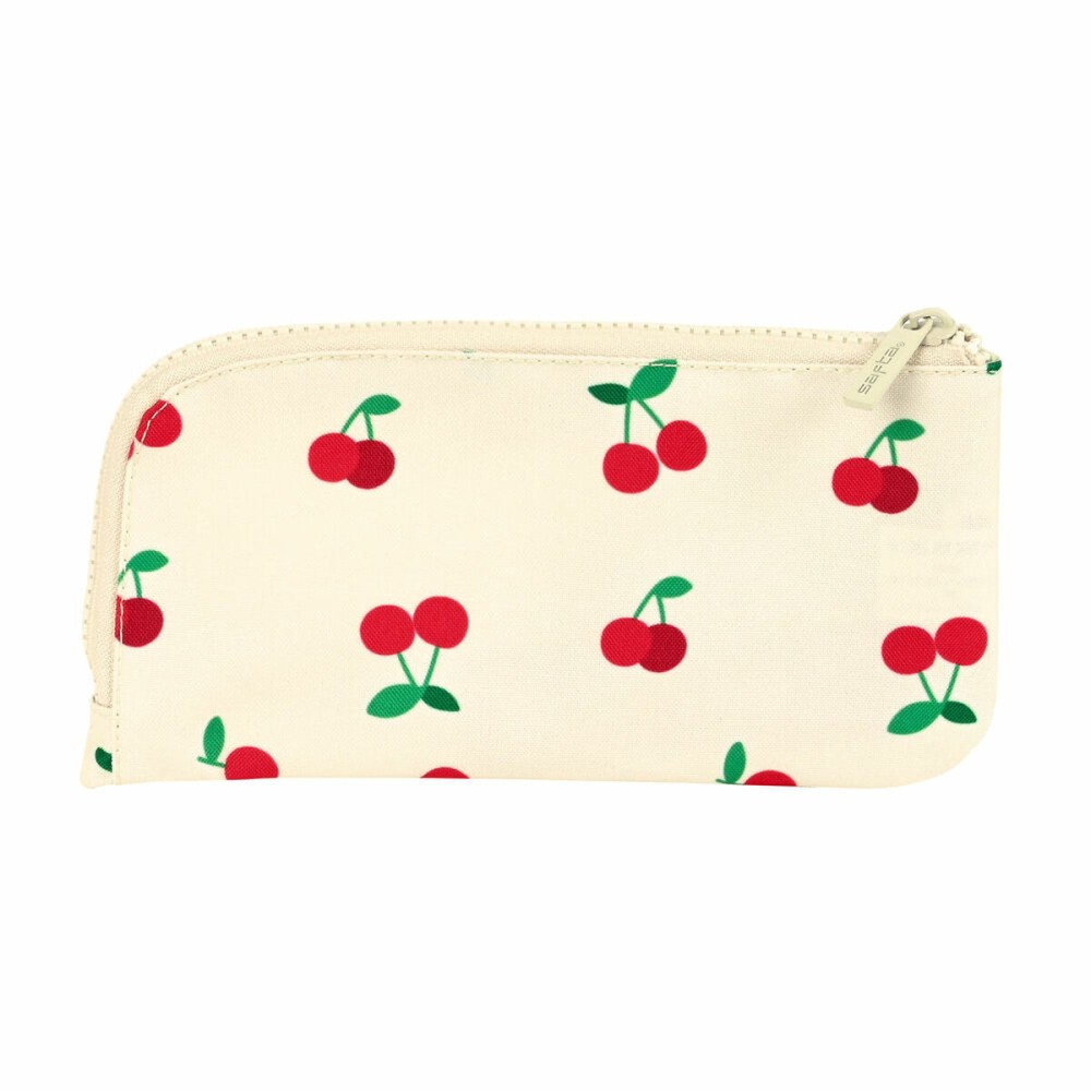 Trousse d'écolier Safta Cherry Beige (23 x 11 x 1 cm)