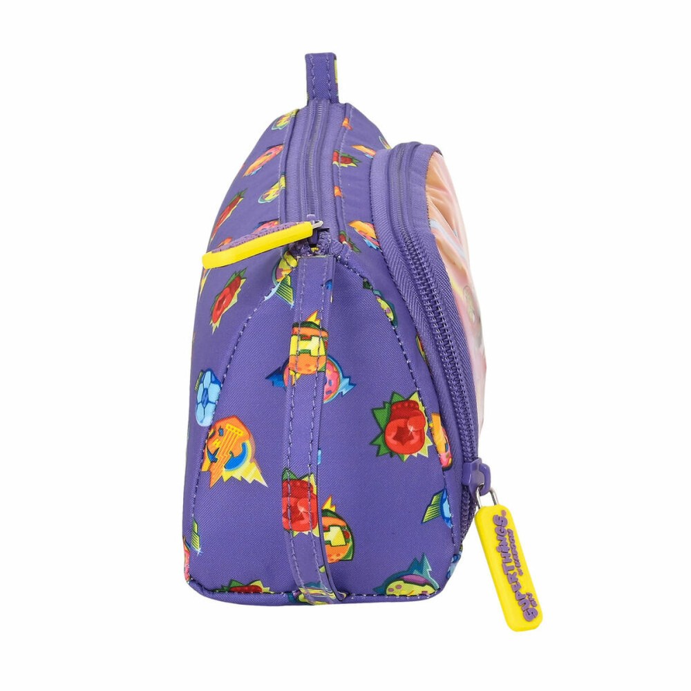 Trousse Scolaire avec Accessoires SuperThings Guardians of Kazoom Jaune Violet (32 Pièces)