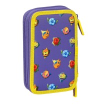 Plumier double SuperThings Guardians of Kazoom Jaune Violet (28 Pièces)