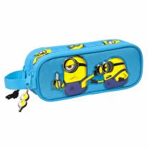 Trousse Fourre-Tout Double Minions Minionstatic Bleu (21 x 8 x 6 cm)