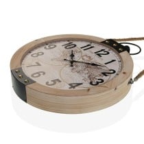 Wanduhr Versa Mapamundi 40 x 6,5 x 47 cm Holz MDF