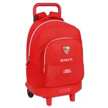 Schulrucksack mit Rädern Sevilla Fútbol Club Rot (33 x 45 x 22 cm)