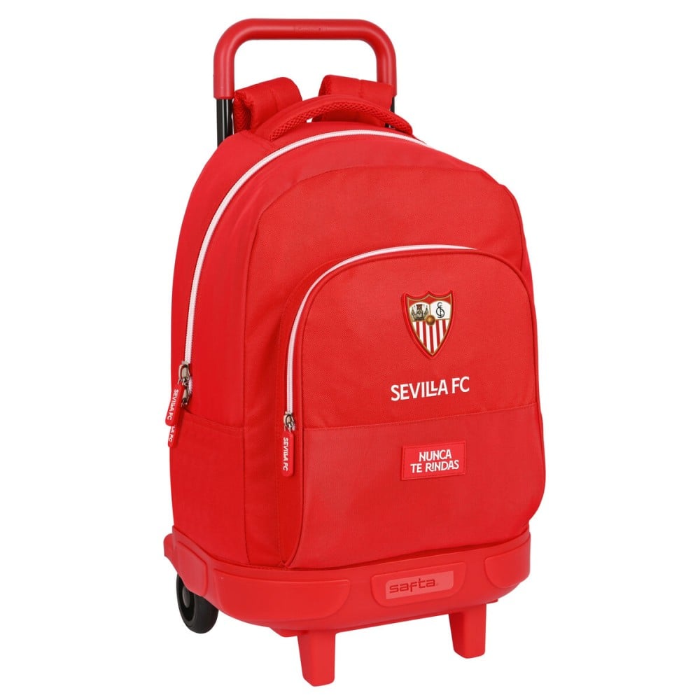 Schulrucksack mit Rädern Sevilla Fútbol Club Rot (33 x 45 x 22 cm)