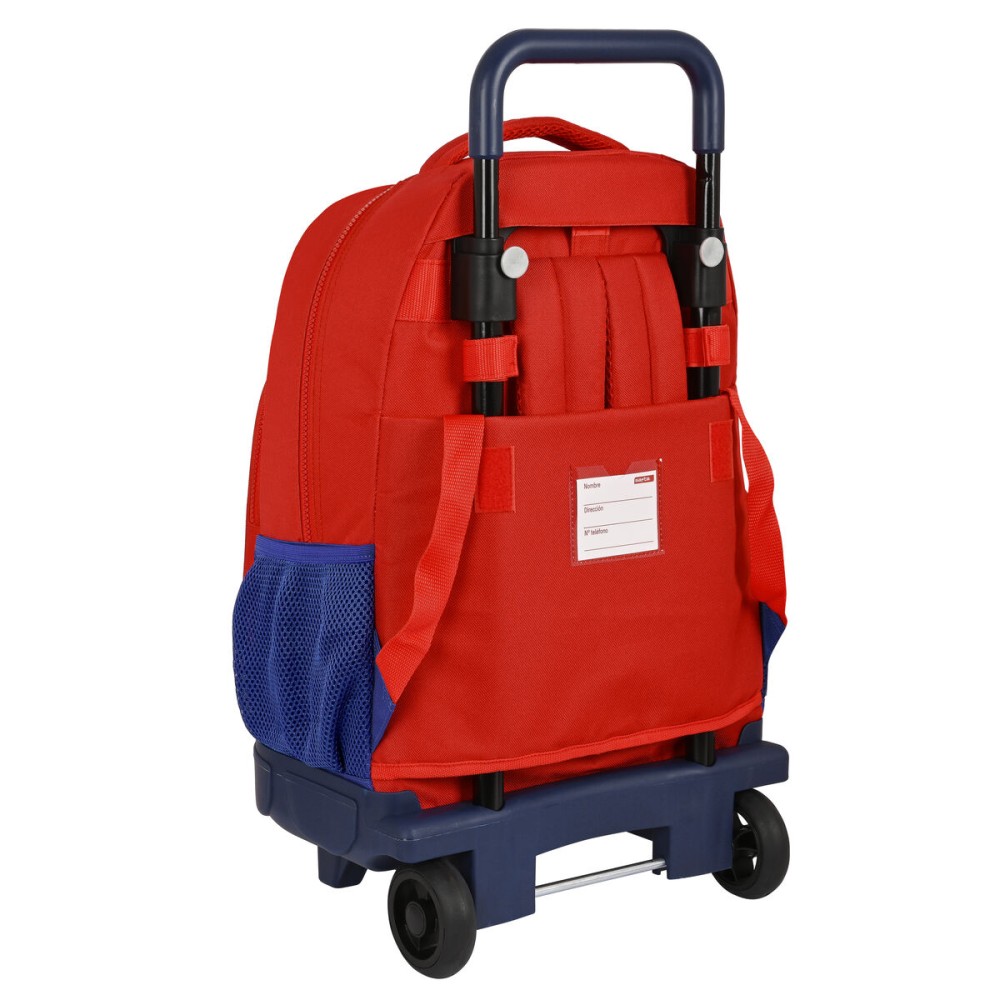 Cartable à roulettes Atlético Madrid Rouge Blue marine (33 x 45 x 22 cm)