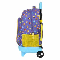 Cartable à roulettes SuperThings Guardians of Kazoom Violet Jaune (33 x 45 x 22 cm)