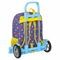 Cartable à roulettes SuperThings Guardians of Kazoom Violet Jaune (32 x 42 x 14 cm)