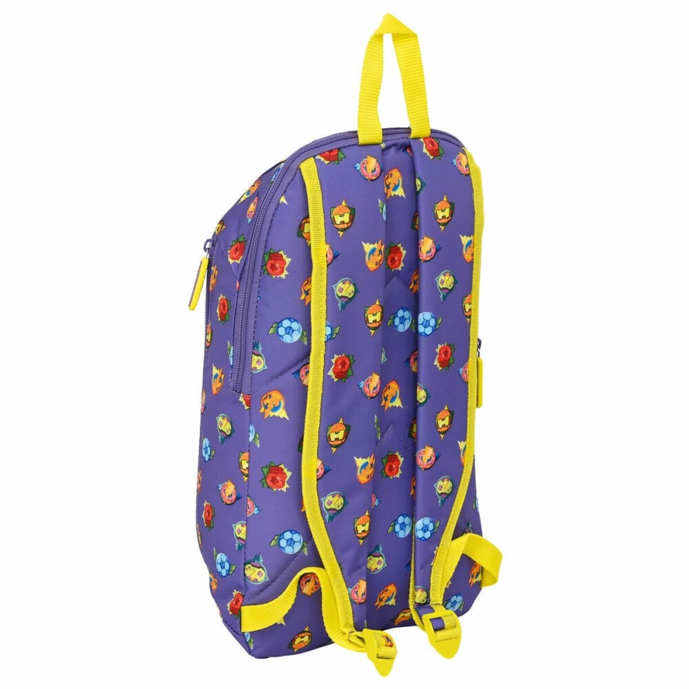 Kinderrucksack SuperThings Guardians of Kazoom Mini Lila Gelb (22 x 39 x 10 cm)