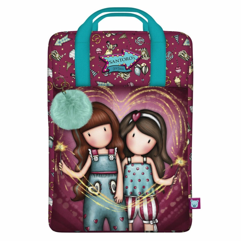 Cartable Gorjuss Fireworks Bordeaux 25 x 36 x 10 cm