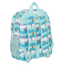 Schulrucksack Spongebob Stay positive Blau Weiß 32 x 38 x 12 cm